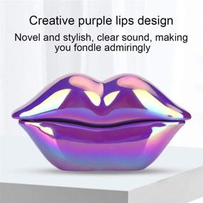 img 2 attached to 📞 Bewinner1 Home Landline Phone, Stylish European Purple Lips Shape Desktop Corded Telephones, Creative Electroplate Design, Compact Novel Portable Telephone with Number Storage for Home Office