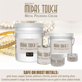 img 4 attached to Rolite - MTMPC45z Midas Touch Metal Polishing Cream - Sterling Silver, Gold, Brass, Chrome, Copper Cleaner - Non-Toxic Formula - 4.5oz, 1 Pack