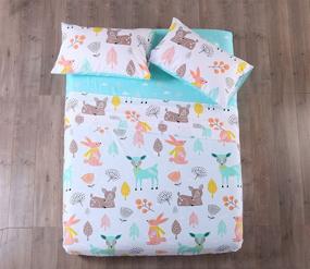 img 1 attached to 🦌 Deer Print 100% Cotton Twin Sheets for Kids Girls Boys Teens (Full Size)