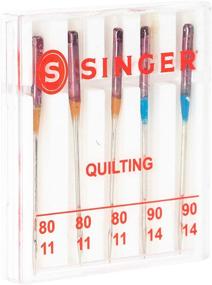 img 3 attached to 🧵 SINGER 44729 Quilting Machine Needles, Sizes 80/11 & 90/14, Multicolor 5-Pack