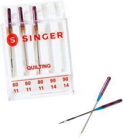 img 2 attached to 🧵 SINGER 44729 Quilting Machine Needles, Sizes 80/11 & 90/14, Multicolor 5-Pack