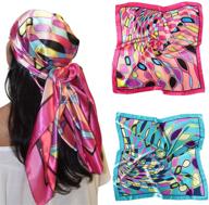 large satin square head scarf women's accessories in scarves & wraps logo