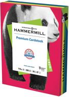 hammermill assorted colors cardstock: 110lb, 8.5 x 11, 1 pack (200 sheets) - thick cardstock, made in usa logo