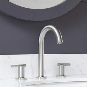 img 4 attached to Contemporary Brushed Nickel Bathroom Faucet by VA