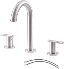 img 2 attached to Contemporary Brushed Nickel Bathroom Faucet by VA