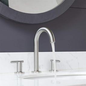 img 3 attached to Contemporary Brushed Nickel Bathroom Faucet by VA