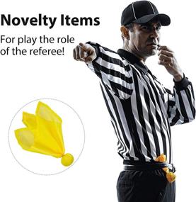 img 1 attached to Set of 8 Penalty Flag Football Challenge Flags with Yellow and Red Colors - Ideal Party Accessory for Football Referees