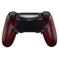 🎮 enhance your gaming experience with extremerate textured red dawn programable remap kit for ps4 controller - upgrade board, redesigned back shell & 4 back buttons - jdm-040/050/055 compatible (controller not included) логотип