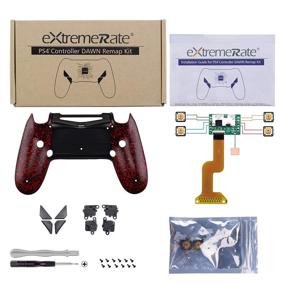 img 2 attached to 🎮 Enhance Your Gaming Experience with eXtremeRate Textured Red Dawn Programable Remap Kit for PS4 Controller - Upgrade Board, Redesigned Back Shell & 4 Back Buttons - JDM-040/050/055 Compatible (Controller NOT Included)