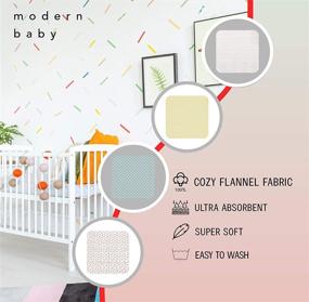 img 2 attached to Adorable 4 Pack Modern Baby Receiving Blankets: For Baby Boy & Baby Girl, 100% Cotton Flannel Set, One Size