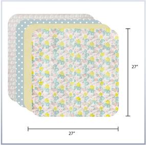img 1 attached to Adorable 4 Pack Modern Baby Receiving Blankets: For Baby Boy & Baby Girl, 100% Cotton Flannel Set, One Size