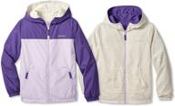 👧 eddie bauer kids reversible hooded windbreaker jacket: stylish & practical outerwear for children logo