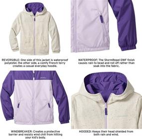 img 1 attached to 👧 Eddie Bauer Kids Reversible Hooded Windbreaker Jacket: Stylish & Practical Outerwear for Children