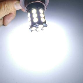 img 2 attached to Super Bright 3157 LED Light Bulbs: 5050 27-SMD, 6000K Xenon White (Pack of 6)