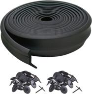 🚪 long-lasting black rubber garage door bottom seal by m-d building products, 16 feet – ensures superior protection logo