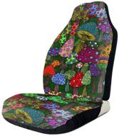 tianheyue cartoon mushroom art paintings car seat cover: full set of 2 vehicle seat protectors for cars, sedans, trucks, suvs, and vans logo