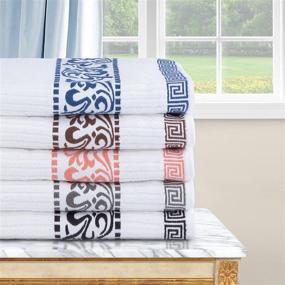 img 3 attached to 🛀 Upgrade Your Bath Experience with the SUPERIOR Decorative Athens 6-Piece Cotton Bath Towel Set in Grey