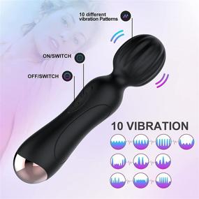 img 3 attached to X-Pidany Rechargeable Personal Wand Massager - Quiet & Waterproof - 10 Vibration Modes - Ideal for Men & Women - Full Body Massager for Neck, Shoulders, and Back - Relieves Muscle Tension