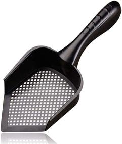 img 4 attached to 🐰 SunGrow Rabbits Litter Scoop: Black 12" x 5" x 2" Deep Plastic Shovel with Pointed Edge and 0.15” Holes for Efficient Corner Cleaning - 1-pc