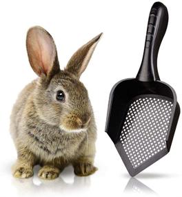 img 3 attached to 🐰 SunGrow Rabbits Litter Scoop: Black 12" x 5" x 2" Deep Plastic Shovel with Pointed Edge and 0.15” Holes for Efficient Corner Cleaning - 1-pc