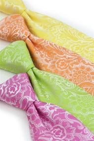 img 3 attached to 🔶 Vibrant Paisley Microfiber Men's Accessories - Bows N Ties Necktie