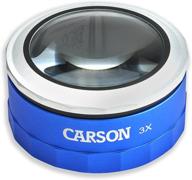 🔍 carson magnitouch mt-33: touch activated 3x led stand loupe magnifier - ideal for reading, crafts, low vision, stamps, coins, electronics and inspection logo