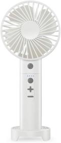 img 4 attached to Alfway 4-in-1 Rechargeable Portable Handheld Fan: Bluetooth Speaker, Power Bank, Flashlight - White