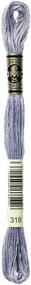 img 1 attached to DMC 117-318 Stranded Cotton Six Strand Embroidery Floss Thread in Light Steel Gray, 8.7-Yard