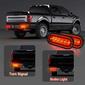 img 3 attached to Amber Red Stop Turn Brake Light Kit - MICTUNING 2Pcs 7.3 Inch LED Oval Trailer Tail Light for RV, Truck, Boat
