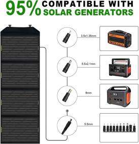 img 1 attached to Travel Ready: ECO-WORTHY 120W Foldable Solar Panel Kit for Portable Generator Power Station. Includes USB Controller to Efficiently Charge 12V Battery. Perfect for RV, Camping, Travel Trailer, Power Bank, Emergency Power