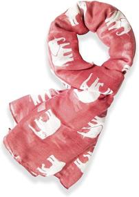 img 3 attached to Gorgeous Elephant Print Scarf Shawl Women's Accessories