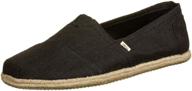 👞 toms black linen rope 10008356: sustainable style and comfort in elegant black linen logo