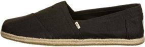 img 3 attached to 👞 TOMS Black Linen Rope 10008356: Sustainable Style and Comfort in Elegant Black Linen