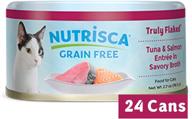 nutrisca truly flaked canned wet cat food: grain free, 2.7 oz. cans (pack of 24) - premium nutrition for your feline companion! logo