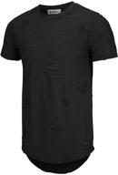 kliegou hipster ripped round hemline men's clothing in t-shirts & tanks logo