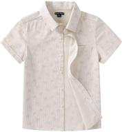 👕 sofinee place boy's short & long sleeve shirts - woven cotton button-down casual shirt for boys/toddlers ages 3-12 years logo