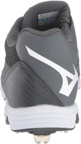 img 2 attached to Mizuno 320588 9000 09 0800 9 Spike Softball Black White Women's Shoes for Athletic