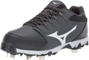 img 4 attached to Mizuno 320588 9000 09 0800 9 Spike Softball Black White Women's Shoes for Athletic