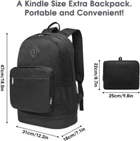 img 2 attached to 🎒 Convenient and Compact: WANDF Foldable Backpack with Pocket Compartment