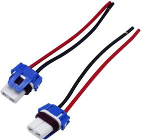 img 4 attached to 🔌 HUIQIAODS 2PCS 9006 HB4 Ceramic Female Socket Adapters Wiring Harness Kit for Headlights and Fog Lamps