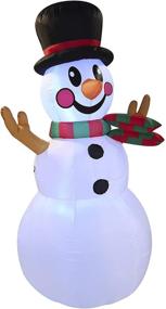 img 3 attached to 🎅 High-Performance 6 FT Snowman Inflatable with Brilliant LEDs - Perfect for Xmas Party, Indoor/Outdoor, Yard, Garden Winter Decor