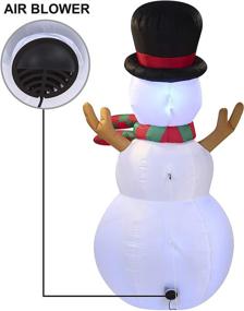 img 1 attached to 🎅 High-Performance 6 FT Snowman Inflatable with Brilliant LEDs - Perfect for Xmas Party, Indoor/Outdoor, Yard, Garden Winter Decor