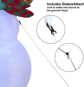 img 2 attached to 🎅 High-Performance 6 FT Snowman Inflatable with Brilliant LEDs - Perfect for Xmas Party, Indoor/Outdoor, Yard, Garden Winter Decor