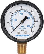 🏊 measureman swimming pressure 0-60 psi plastic gauge: accurate readings for pool maintenance and water sports логотип