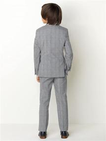 img 1 attached to Paisley of London - Boys Gray Wedding Suit Set: Henry POW Check Occasion Wear, Slim Fit Suit with Shirt and Vest (X-Large - Size 20)