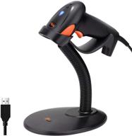 tera pro barcode scanner with stand - auto sensing function, usb wired 1d handheld bar code scanner - fast & precise intelligent scanning laser bar code reader for extended barcode scanning logo