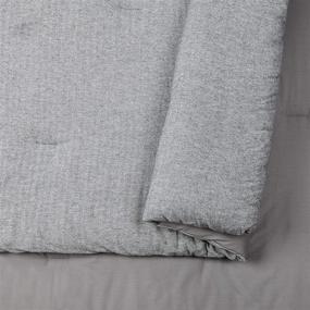 img 2 attached to 🛏️ Ayesha Curry Asher Comforter Set: Luxurious King Size Bedding in Elegant Gray