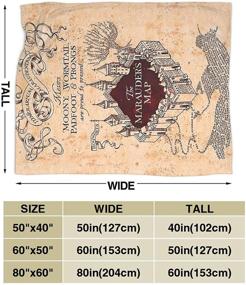 img 2 attached to 🐼 PANDASTYLE Soft and Warm Throw Blanket - Exercise Marauders Map Digital Print Micro Fleece for Ultimate Comfort and Travel