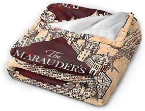 img 3 attached to 🐼 PANDASTYLE Soft and Warm Throw Blanket - Exercise Marauders Map Digital Print Micro Fleece for Ultimate Comfort and Travel