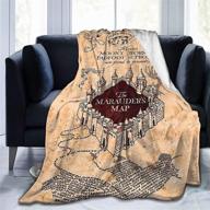 🐼 pandastyle soft and warm throw blanket - exercise marauders map digital print micro fleece for ultimate comfort and travel logo